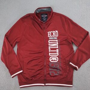 Ecko Unltd Jacket Mens XL Red Track 1972 Authentic Classic Fit Training Full Zip